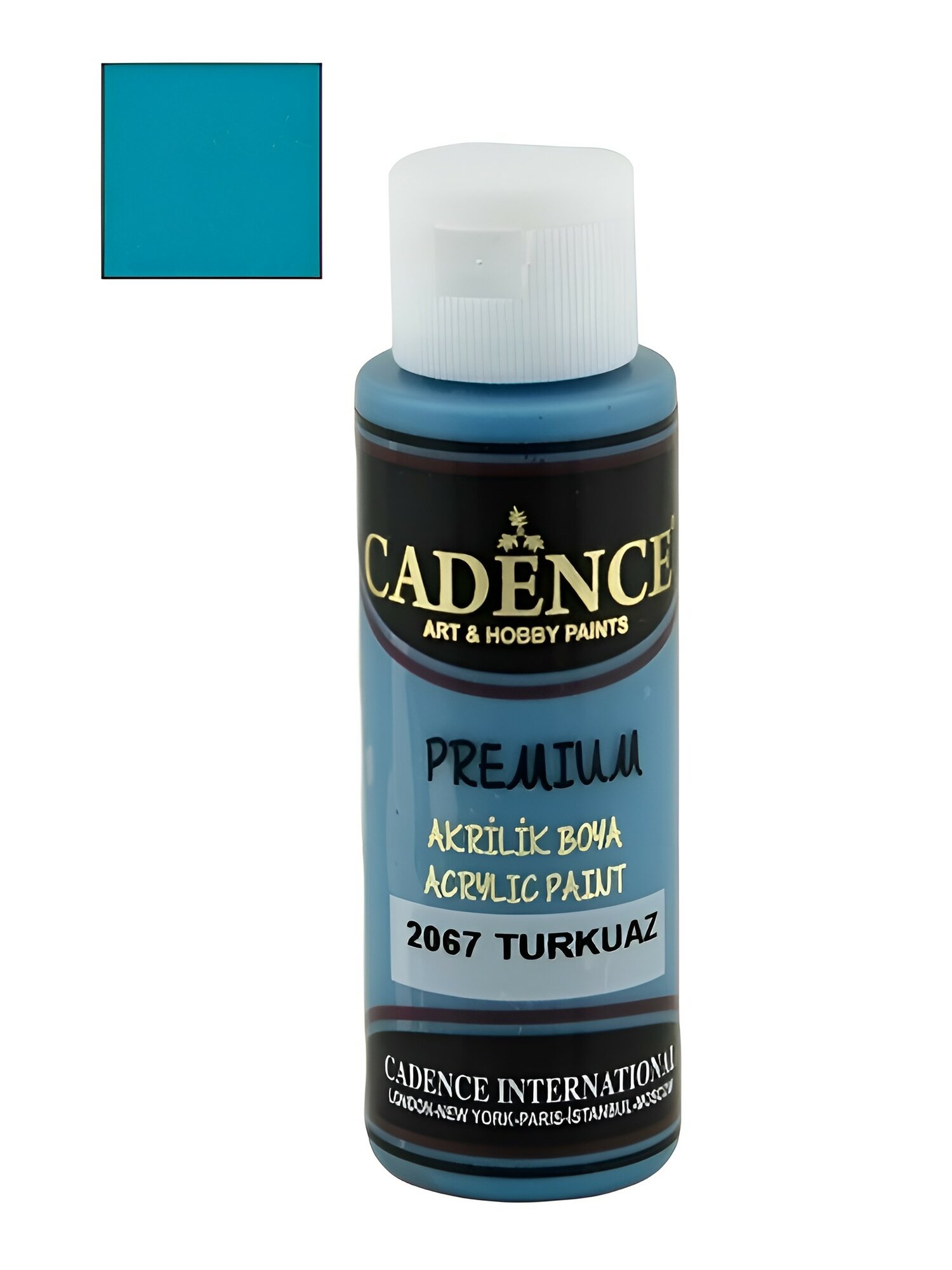 Акриловая краска Cadence Premium Acrylic Paint, 70 мл. Turquoise-2067