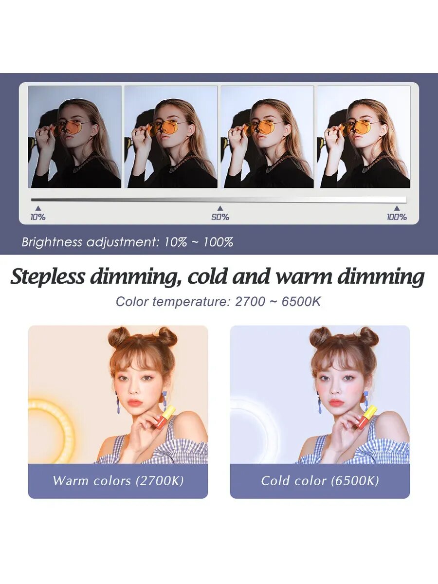 Кольцевые Лампы Xiaomi Кольцевой светильник 48 см крепежи в стену 135 см