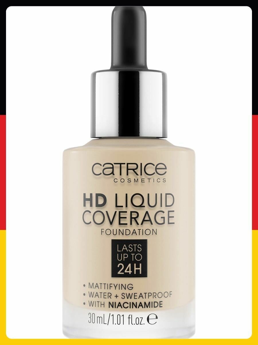 Тональный крем Catrice HD Liquid Coverage Foundation, Light Beige-010, 30 ml