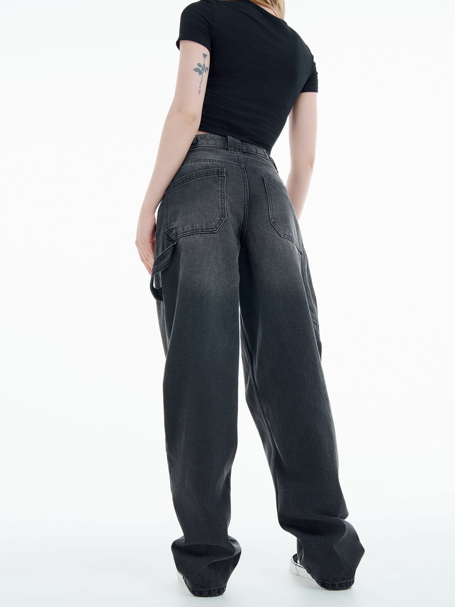 Джинсы багги ТВОЕ, размер S, черный — фото 1