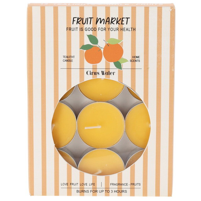 Набор ароматических чайных свечей Rotes - Цитрус 4 см 12 шт Koopman CC5752830-1