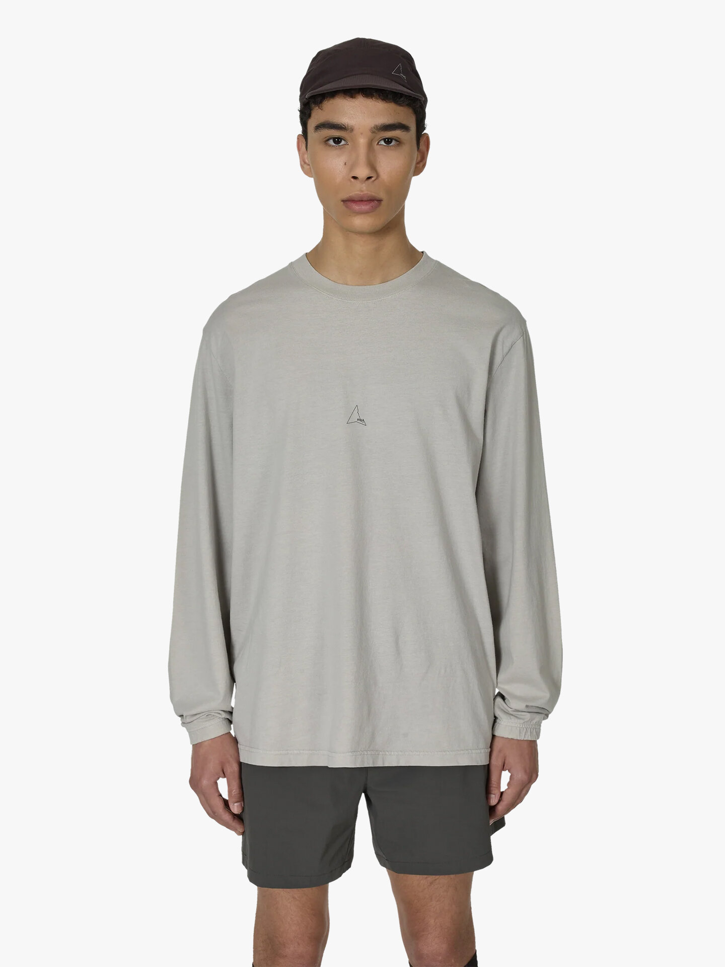 Лонгслив ROA Logo Long Sleeve, размер M, , light grey