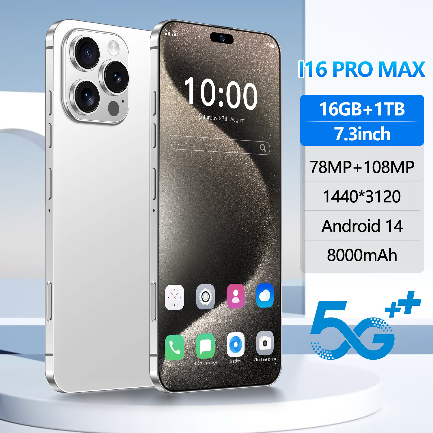 Смартфон TECNO Camon 20Pro16/1TB global Russia, две nano SIM-карты, белый цвет predawn