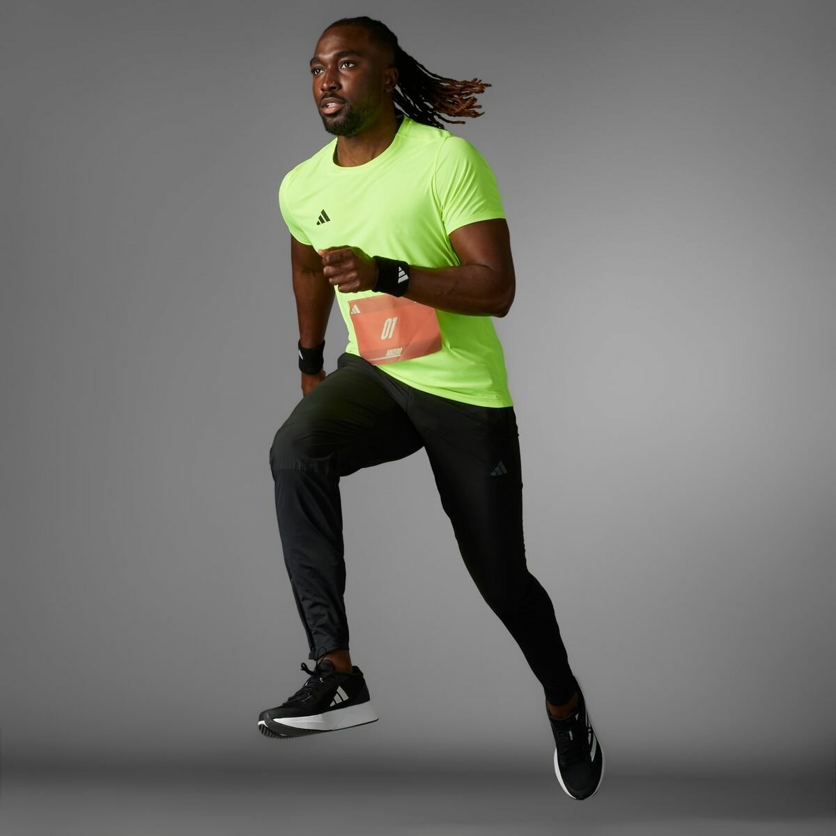 Футболка спортивная adidas Adizero Essentials Running Tee, размер 2XL, зеленый — фото 1