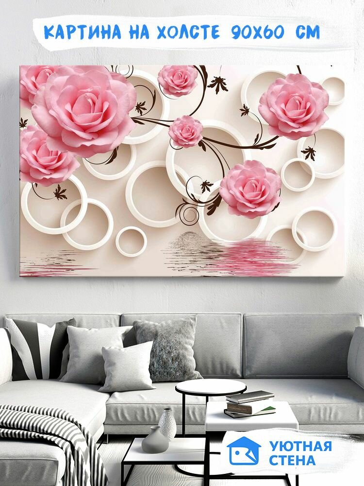 Картина на натуральном холсте Уютная стена 