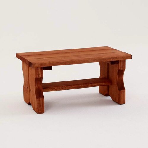 Изображение товара Лавочка низкая мореная, сорт В, 35х17х22см, липа "Добропаровъ"