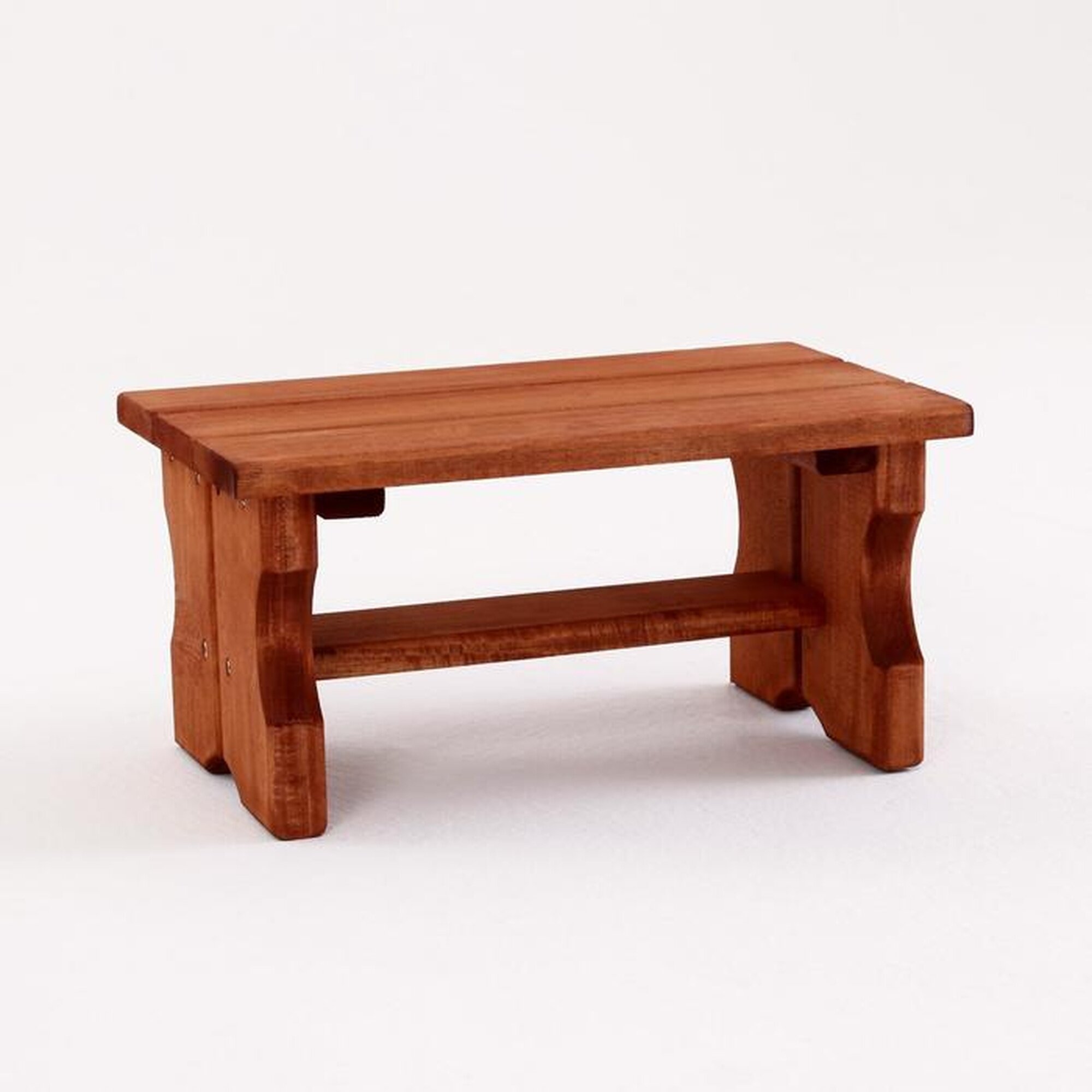 Лавочка низкая мореная сорт В 35х17х22см липа 