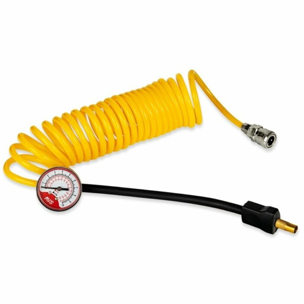 Шланг-удлинитель AVS HS-01 7 атм для автомобильных компрессоров с манометром 78642