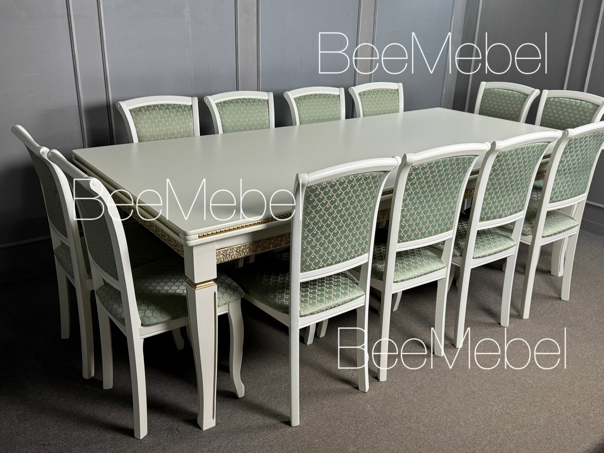 Обеденная группа стол 240+12стульев