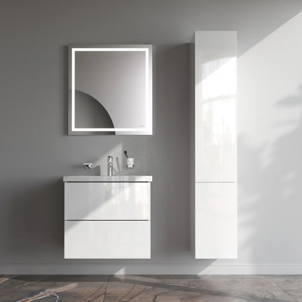 Мебель для ванной комнаты AM.PM Gem 60 белый глянец подвесная с 2 ящиками