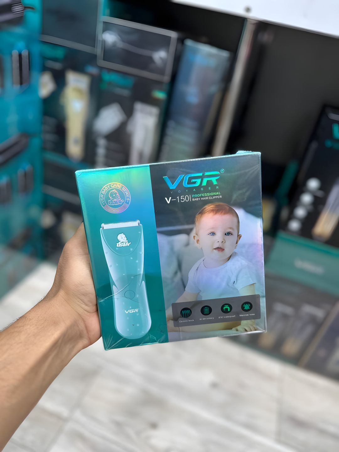 Машинка для стрижки VGR V-150, питание от USB, нержавеющая сталь — фото 1