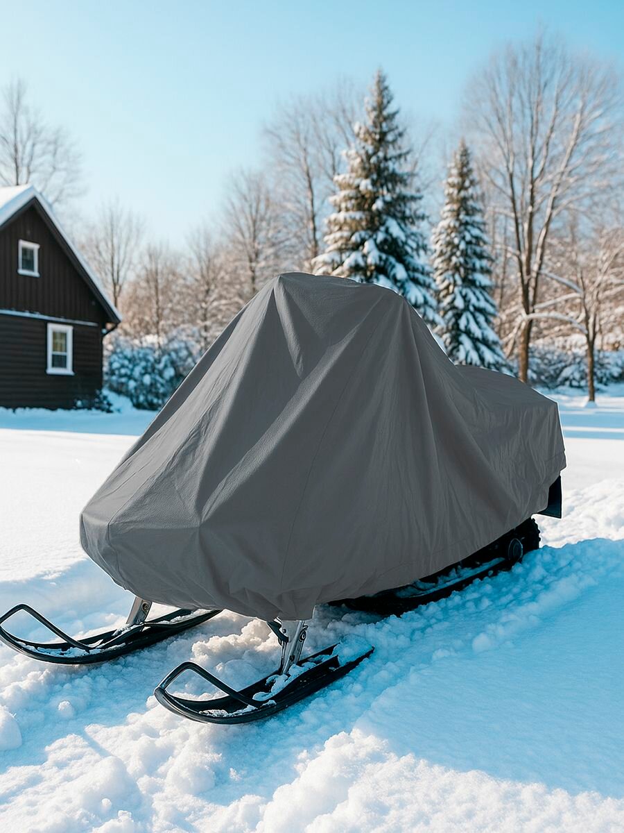 Чехол для снегохода, 250*110*120 см, серый, Оксфорд 240 — фото 1