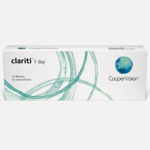 Изображение товара Контактные линзы CooperVision Clariti 1 day (30 линз) -3.50 R 8.6, однодневные, прозрачные