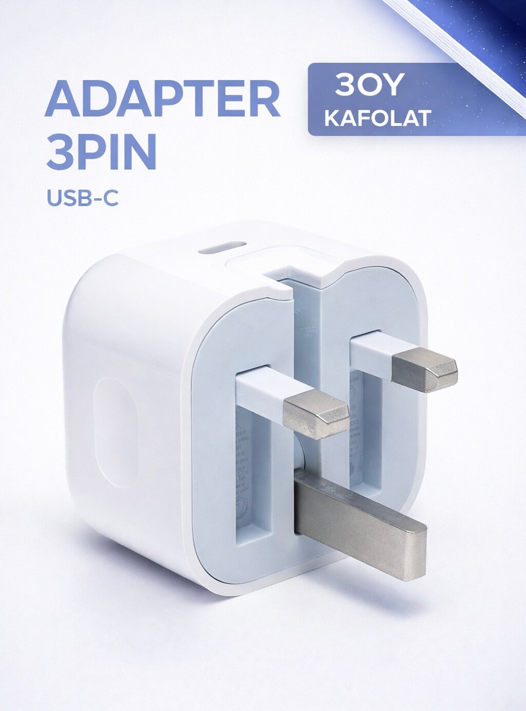 Оригинальный Зарядное устройство Apple USB-C Power Adapter, 20Вт, для iPhone и iPad, белое