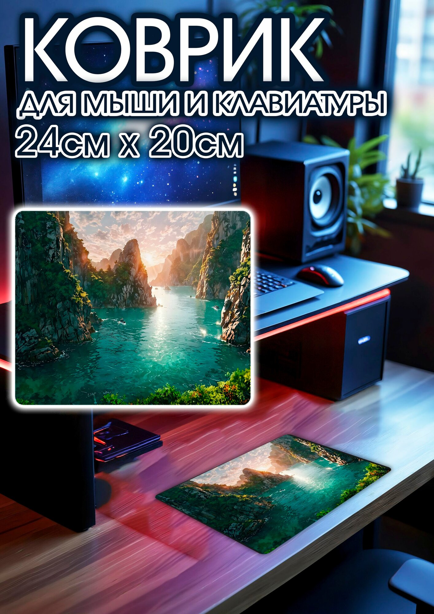 Игровой коврик для мыши 24х20