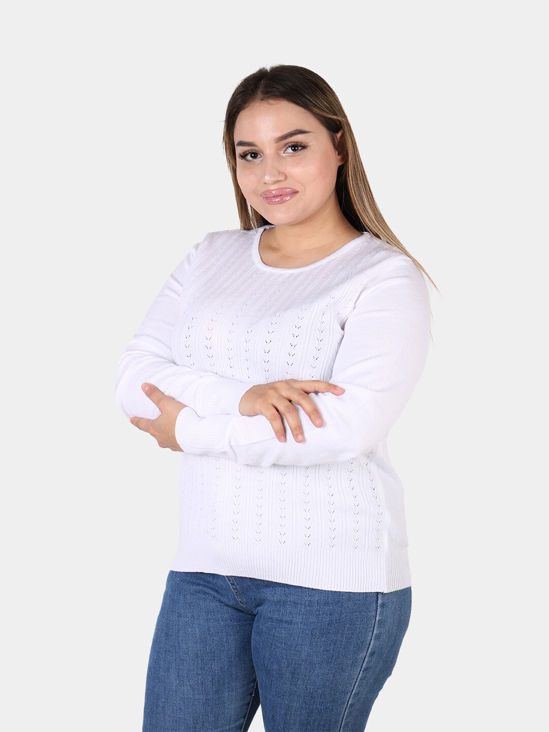 Свитер размер One Size, , белый