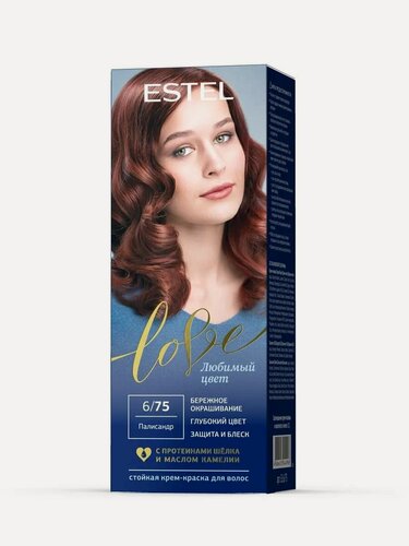 Изображение товара ESTEL Стойкая крем-краска для волос Love, тон 6/75 Палисандр