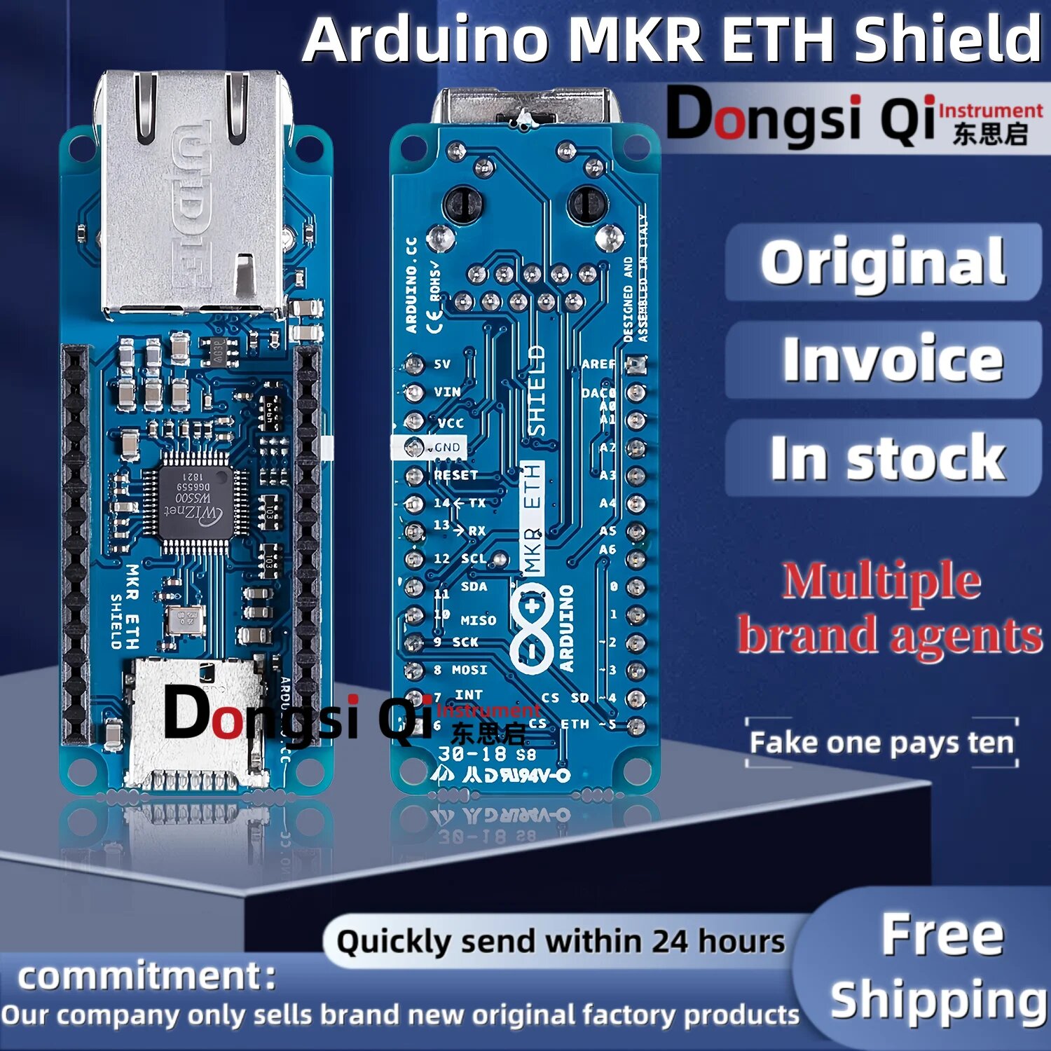 1 шт./лот Arduino MKR ETH Shield ASX00006 ARDUINO NANO RJ45 макетная плата 100% оригинальный запас