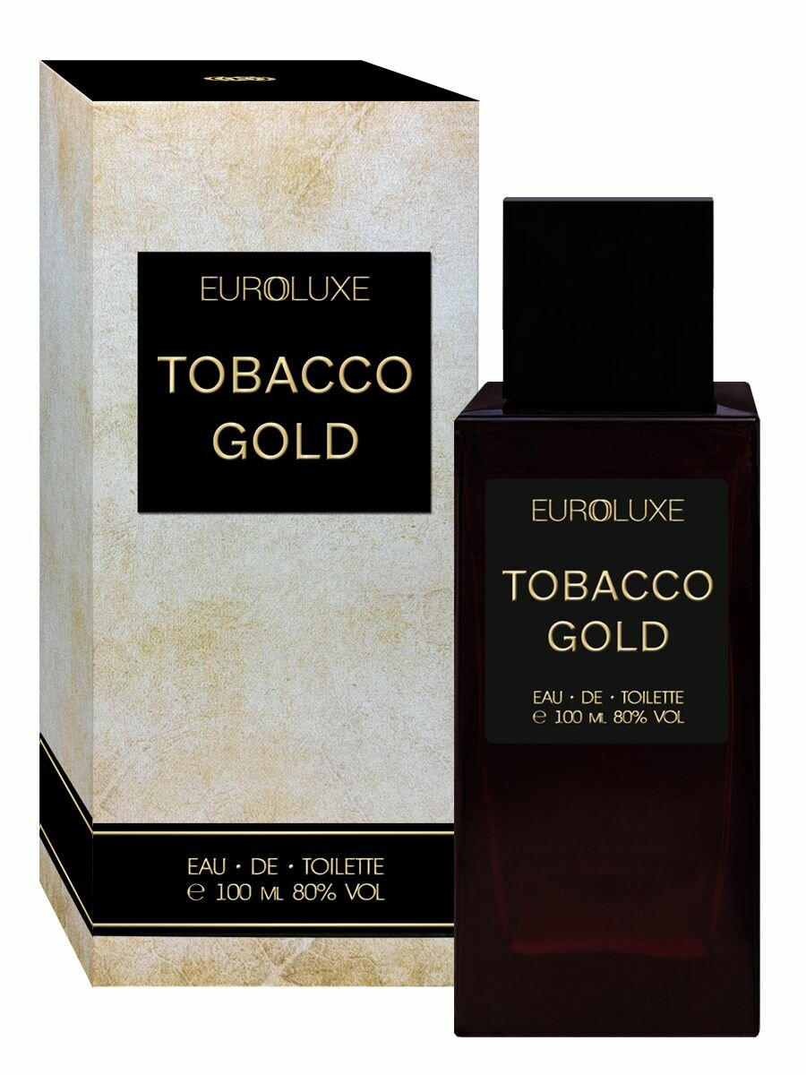 Туалетная вода Euroluxe Tobacco Gold, мужская, древесная, 100 мл