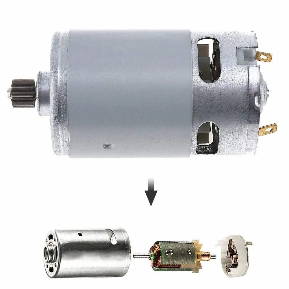 Двигатель 24V (мотор) шуруповерта с шестерней (12 зубов) RS550 — фото 1