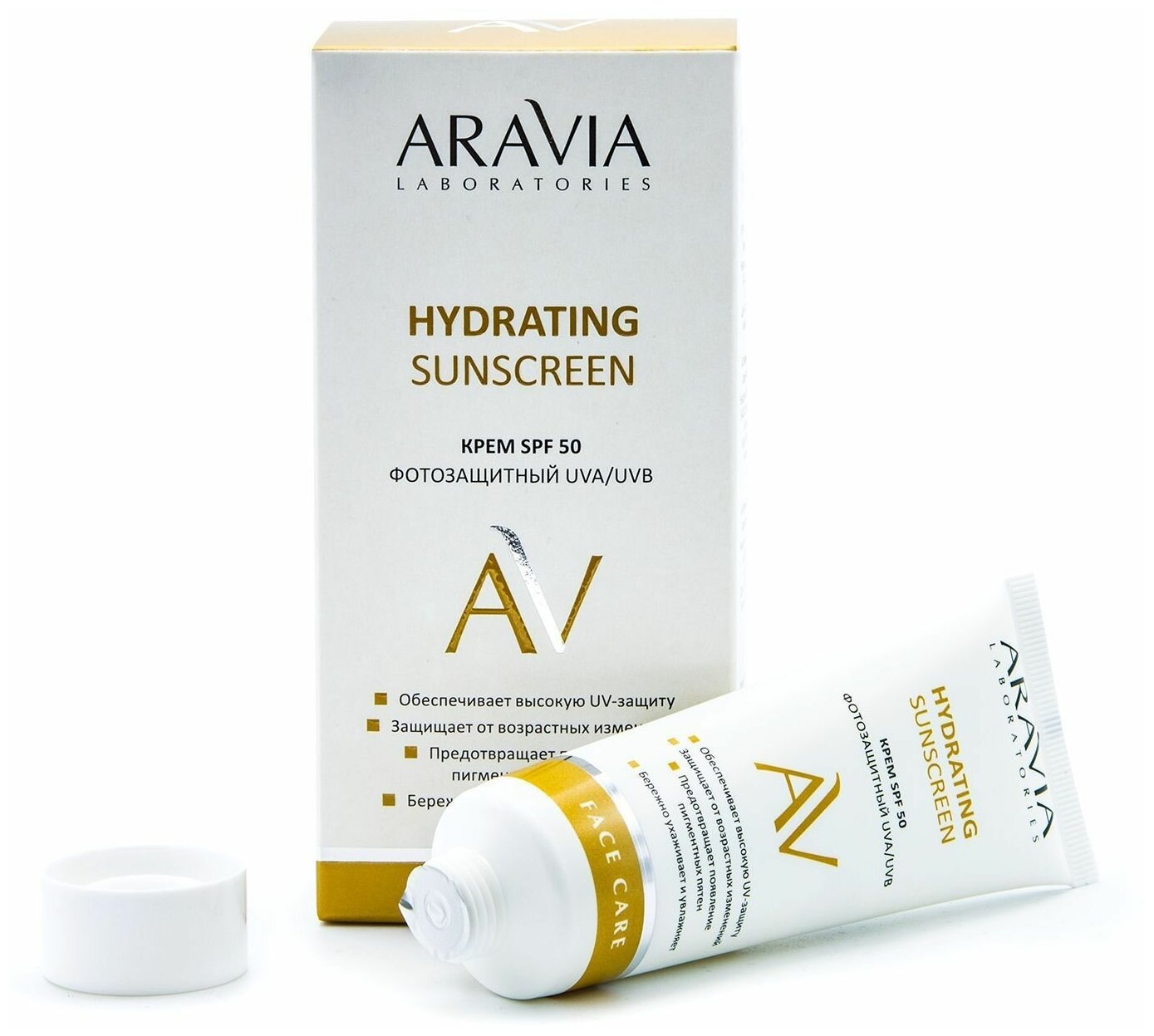 ARAVIA крем Laboratories Hydrating Sunscreen, SPF 50, 50 мл, 1 шт — фото 1