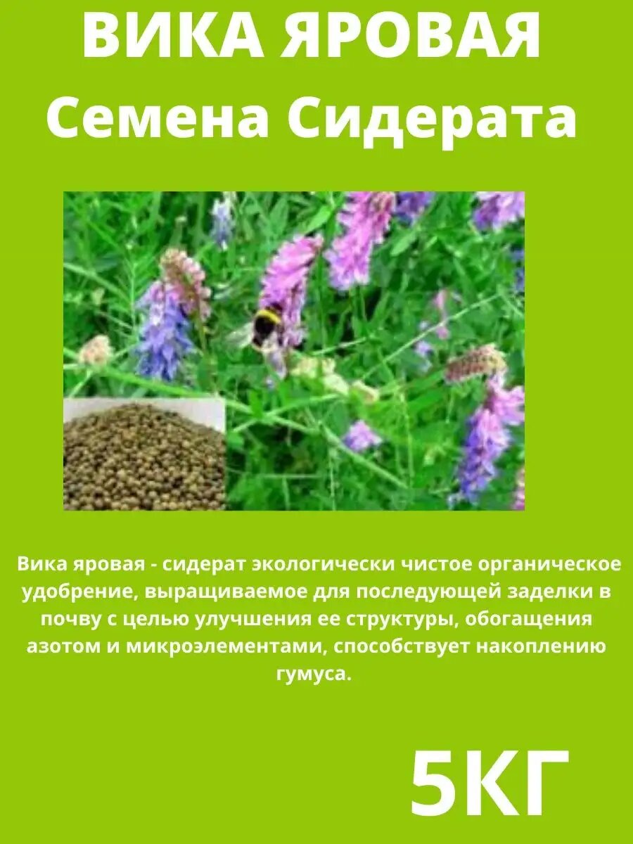 Вика Яровая семена сидерат 5 кг