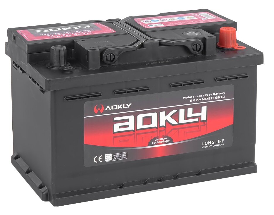 Автомобильный аккумулятор AOKLY 57113 71 А. ч 640А Обр. пол. низкий (278x175x175)