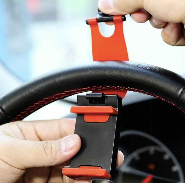 Держатель телефона, для руля автомобиля и для детской коляски, холдер — фото 1