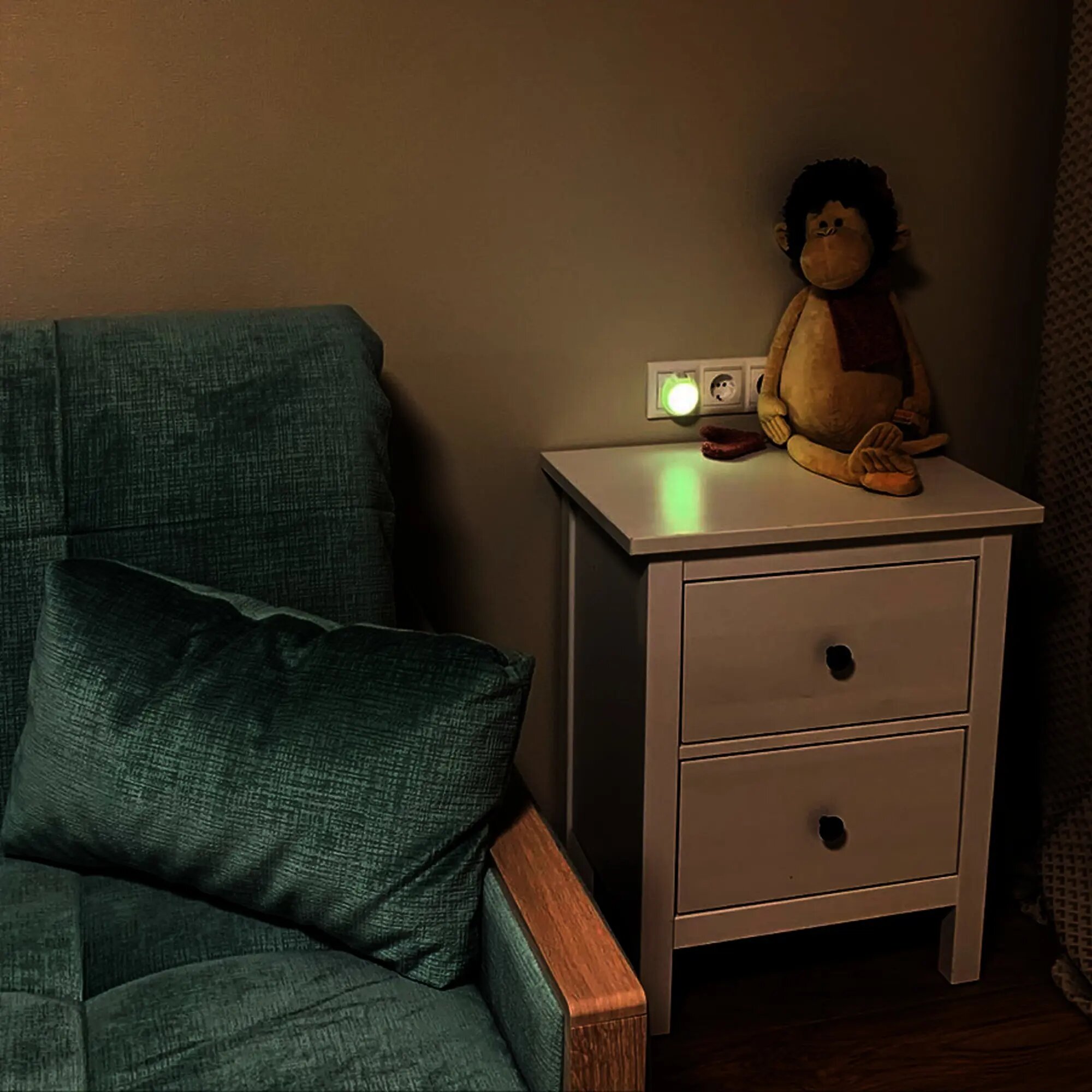 Ночник светодиодный DTL-303 0.5 Вт с выключателем цвет белый