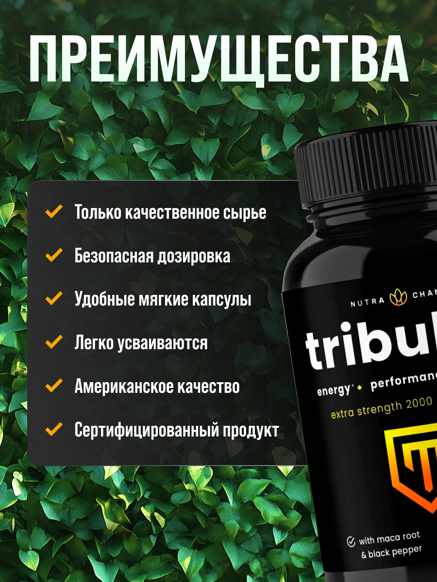Препараты Для Повышения Тестостерона Nutra Champs, Бустер Тестостерона 2000 мг, 90 капсул