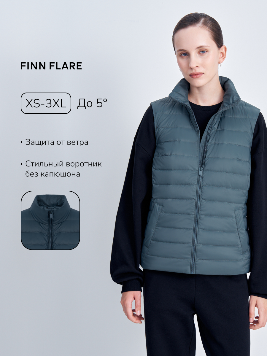 Жилет FINN FLARE, размер M(170-92-98), темно-зеленый