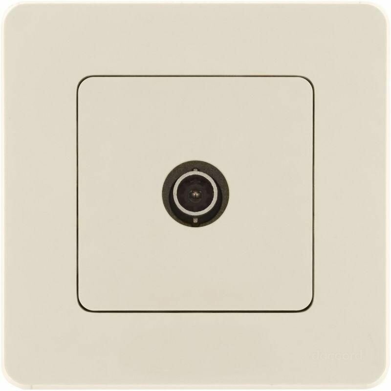 Розетка телевизионная TV Inspiria 2дБ 0-2400мГц с топологией «звезда» механизм сл. кость IEK 673851