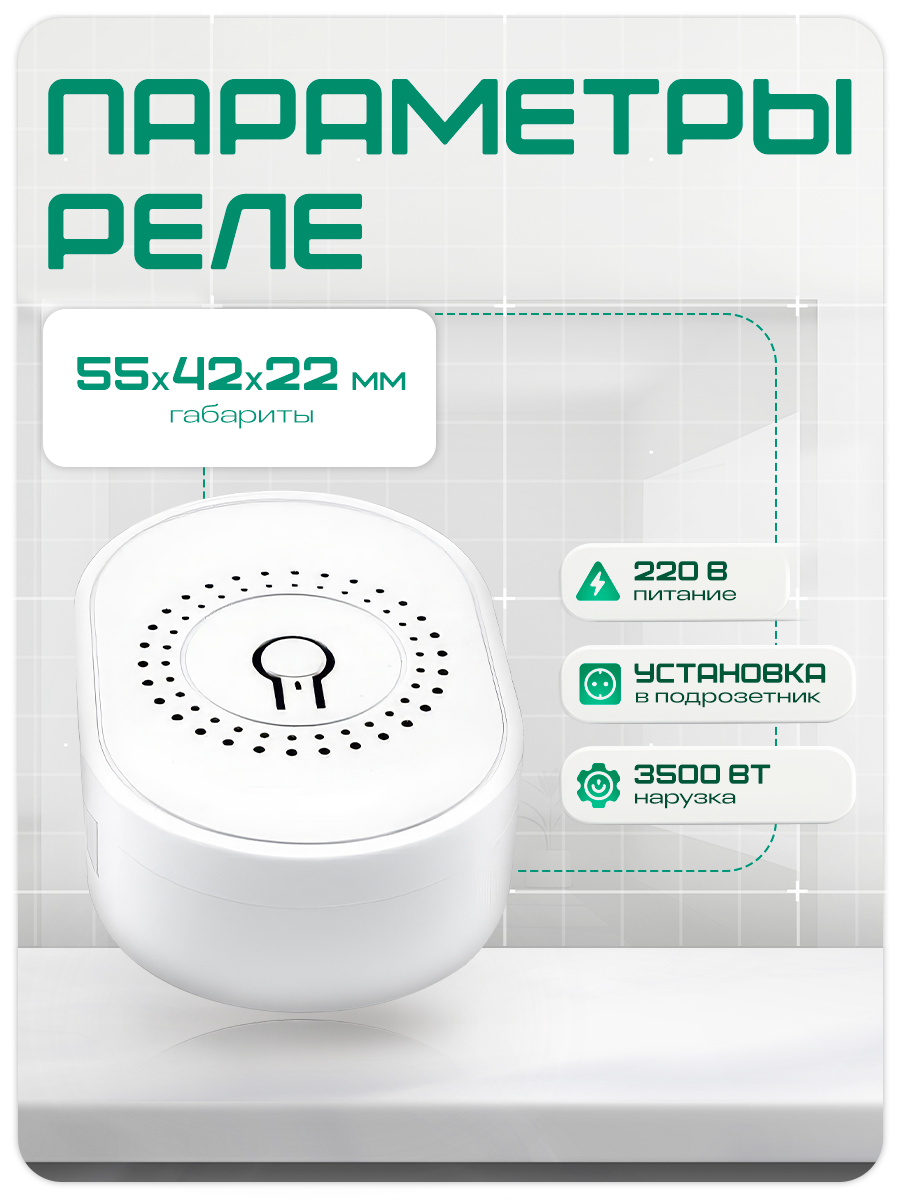 Умное беспроводное двухканальное WIFI реле выключатель PS-link TMW02 16 Ампер — фото 1