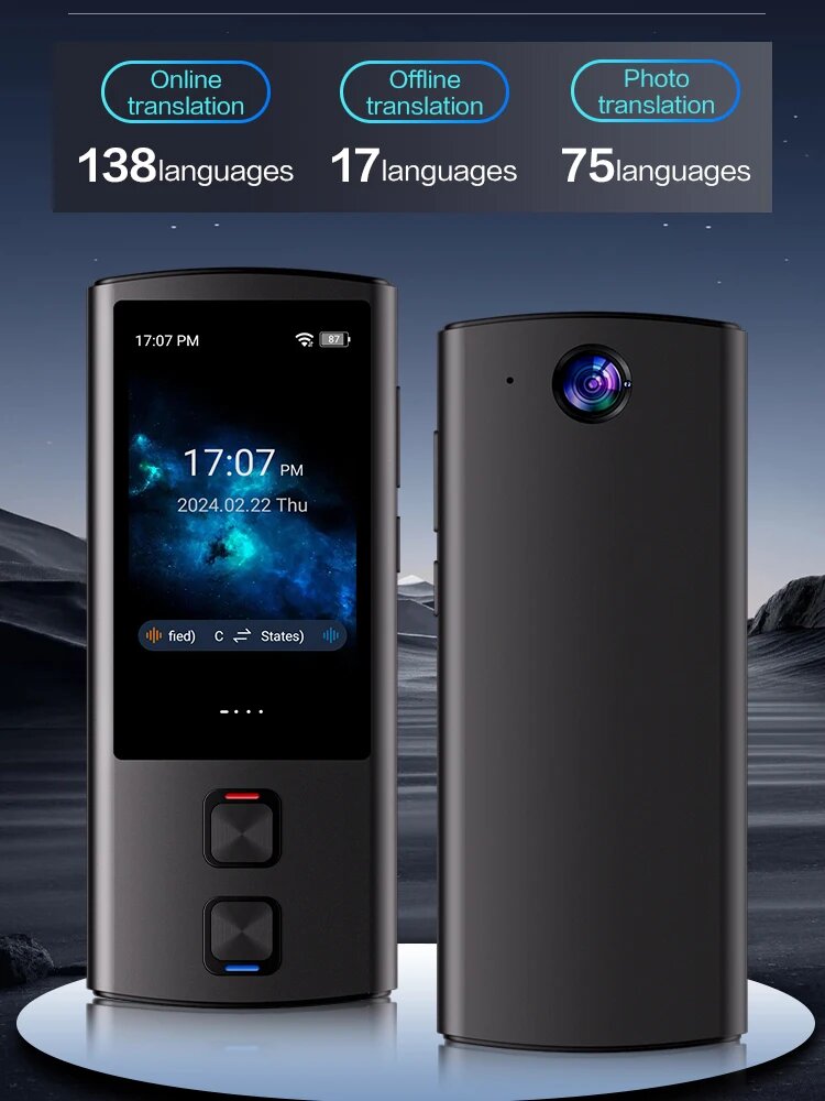 Картинки Автономный переводчик ZONGJI T17, Space Gray (Metal)