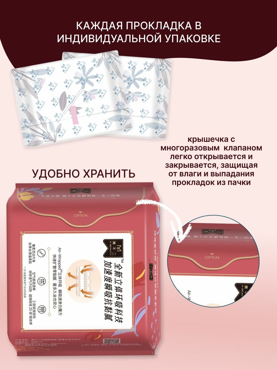 Прокладки Женские Гигиенические M BEAUTY Прокладки дневные женские одноразовые 10 шт, 24см.
