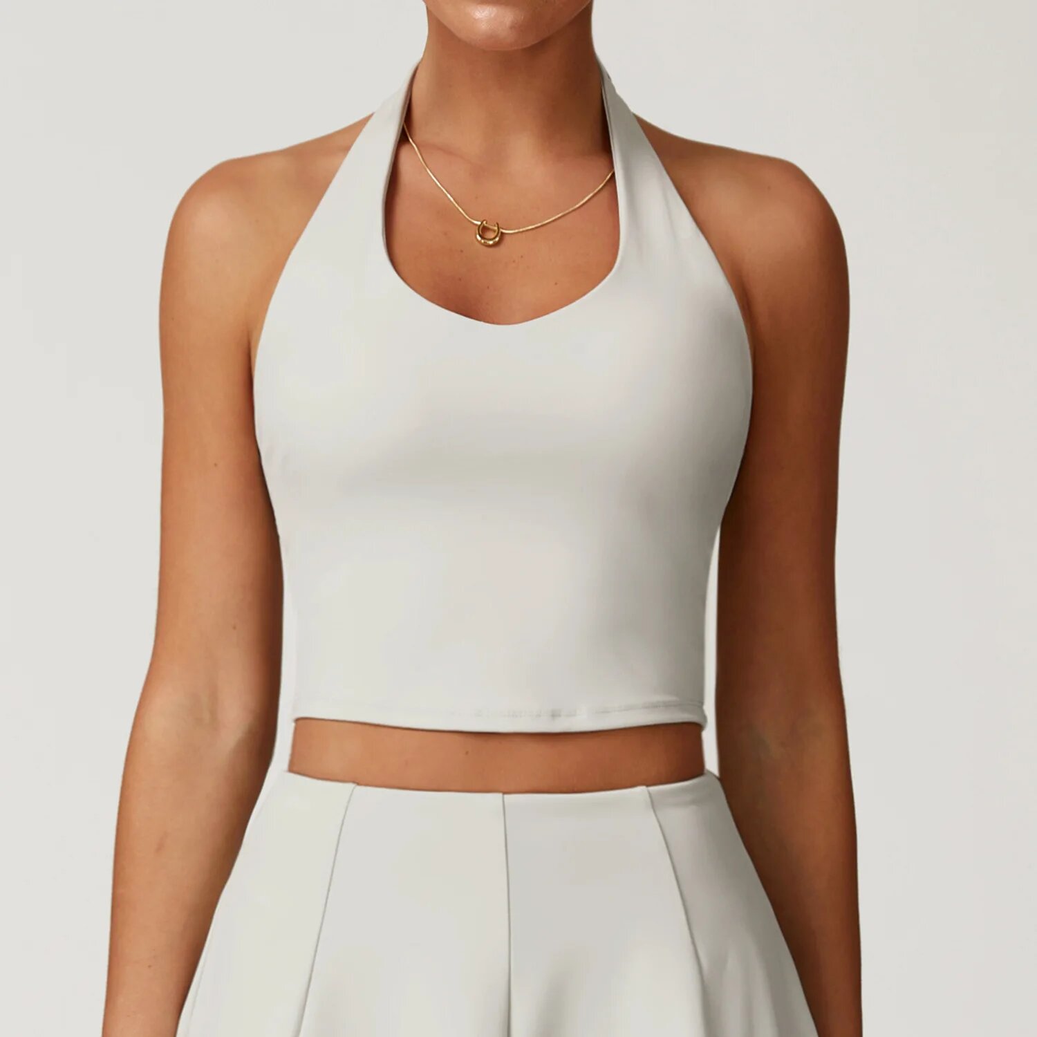 Женский спортивный топ для йоги Spanx Белый, S, Cloud Gray