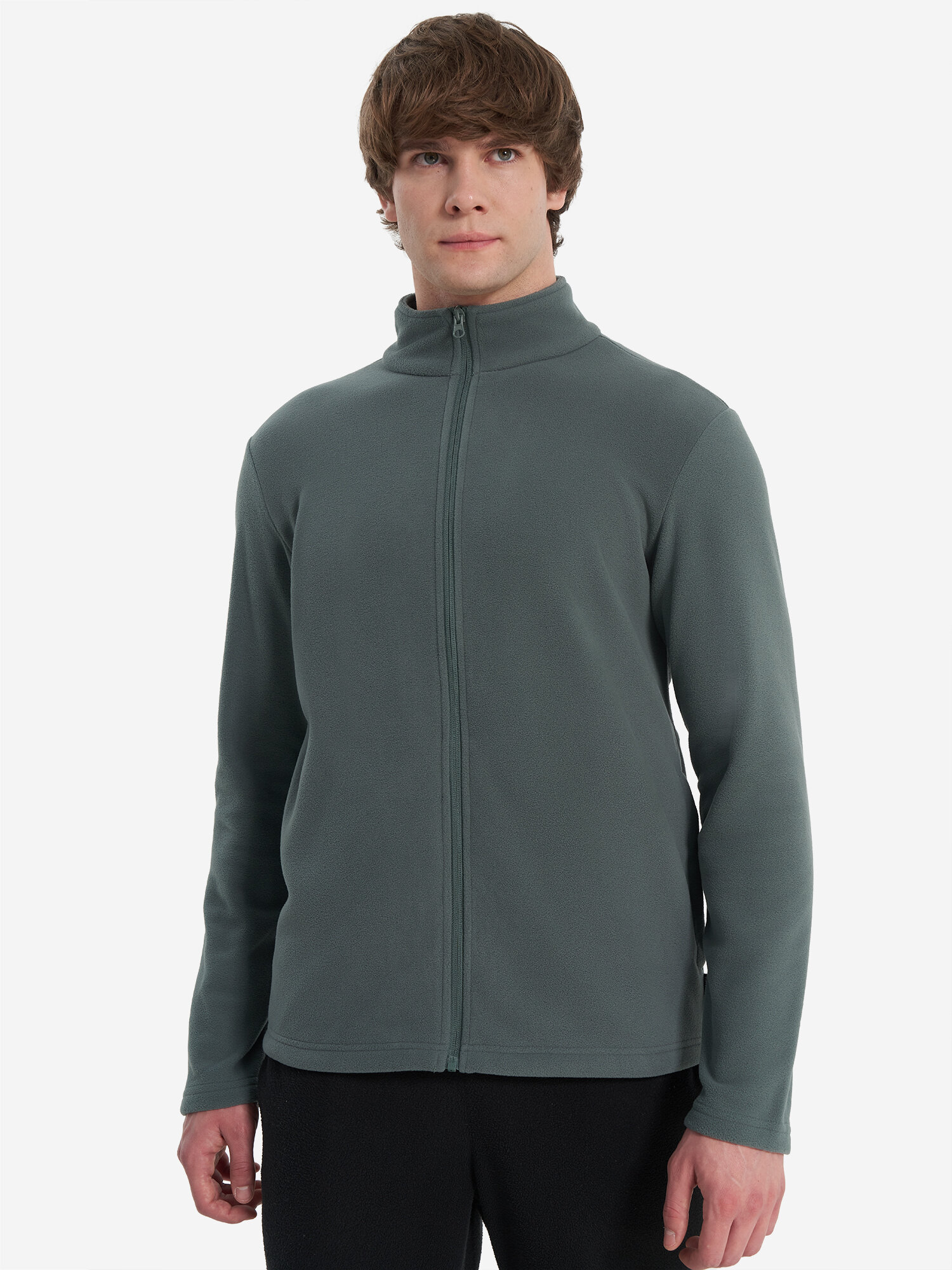 Джемпер OUTVENTURE Huron Men’s Fleece jumper full zip, размер 46, болотный — фото 1