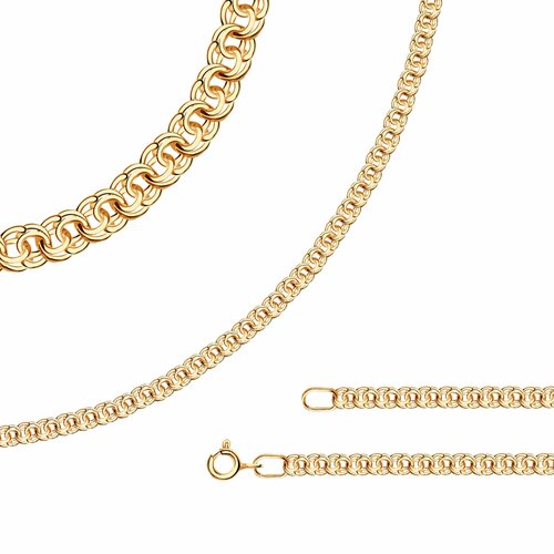 фото Цепь diamant online, красное золото, 585 проба, длина 40 см, средний вес 4.61 г, , золотистый
