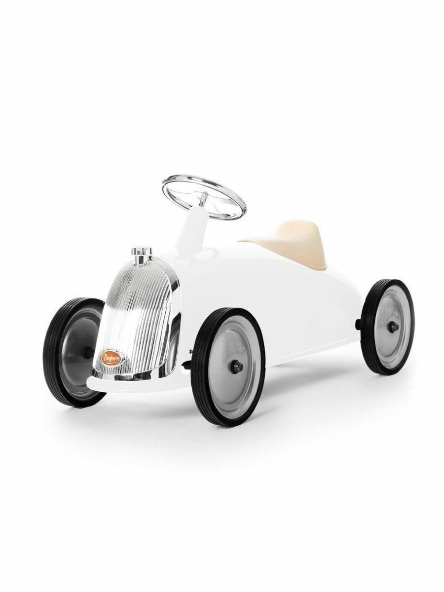 Толокар Baghera "Rider", металл, бесшумный, нагрузка до 25 кг, цвет белый