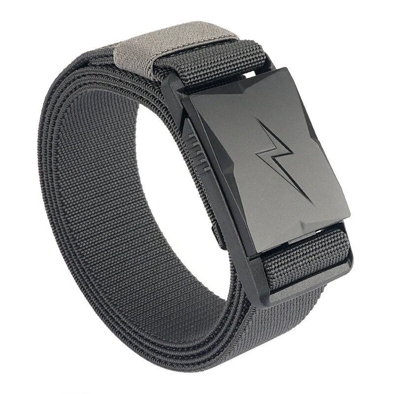 HSSEE оригинальный бренд 2022 мужской Эластичный ремень из твердого поликарбоната магнитная пряжка быстросъемный военный тактический ремень для рыбалки мужской ремень 125cm Черный