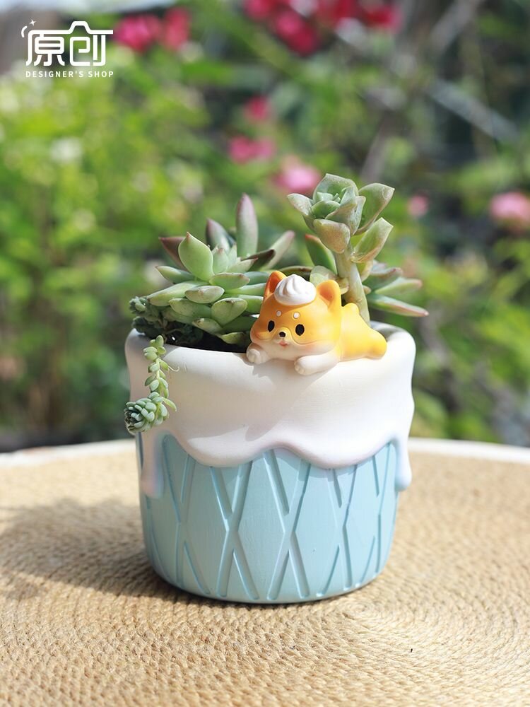 Roogo Горшок для цветов 11 см х 9.5 см х 10 см 0.1 л 1 шт