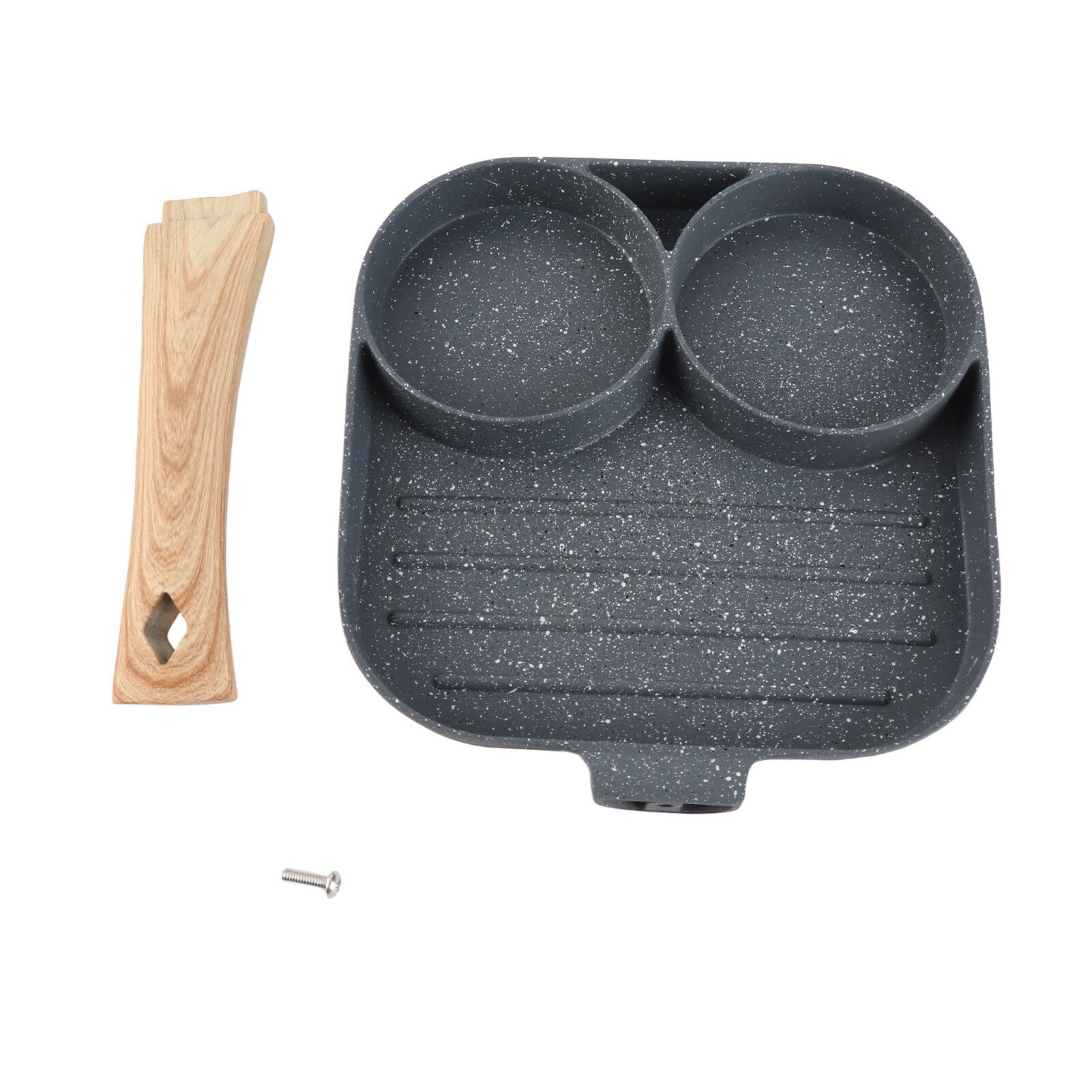 Сковорода для приготовления бургеров с тремя секциями, антипригарная сковорода для омлета для домашней кухни