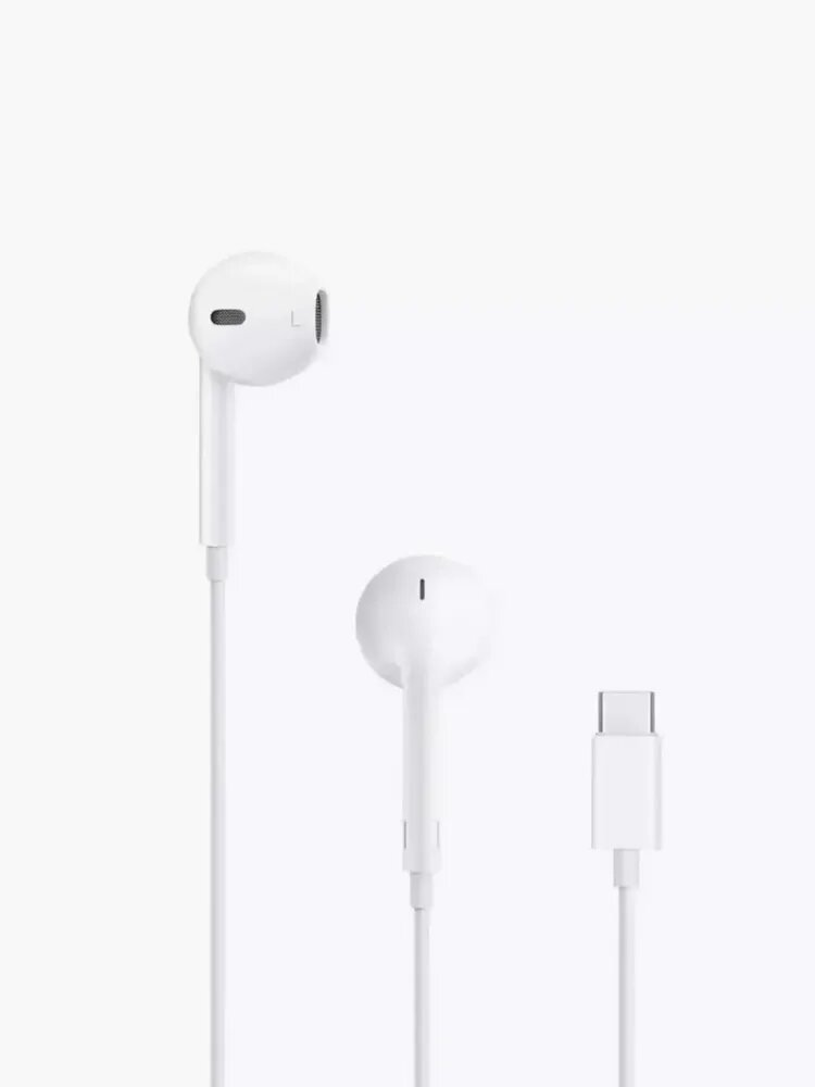 Наушники Проводные Type-C iphone 15-16 Pro Max , Hi-Tech, влагозащита White — фото 1