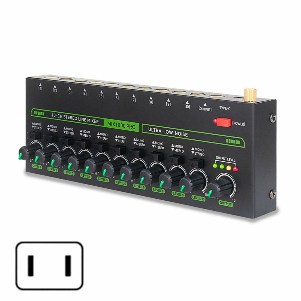 Аудиооборудование 10-канальный RGB аудиомикшер MIX1000 PRO -стандарт США