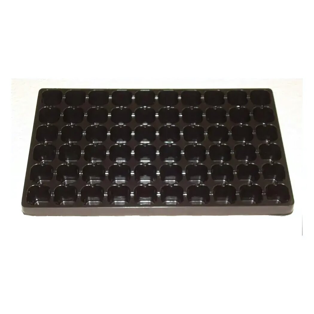 Кассета для рассады 60 ячеек  квадратные ячейки  пластик  цвет черный