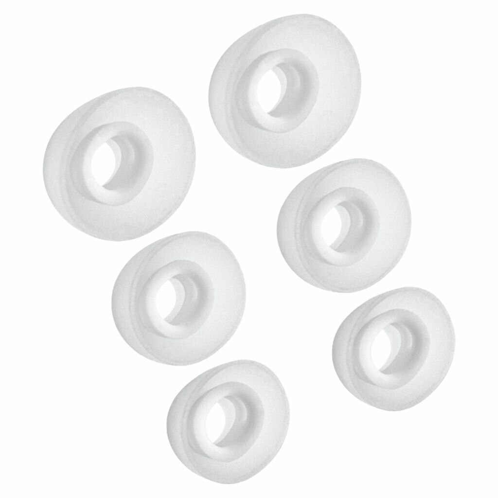 1 комплект из 6 штук, амбушюры OnePlus Buds Z2, по паре больших, средних и маленьких - белого цвета