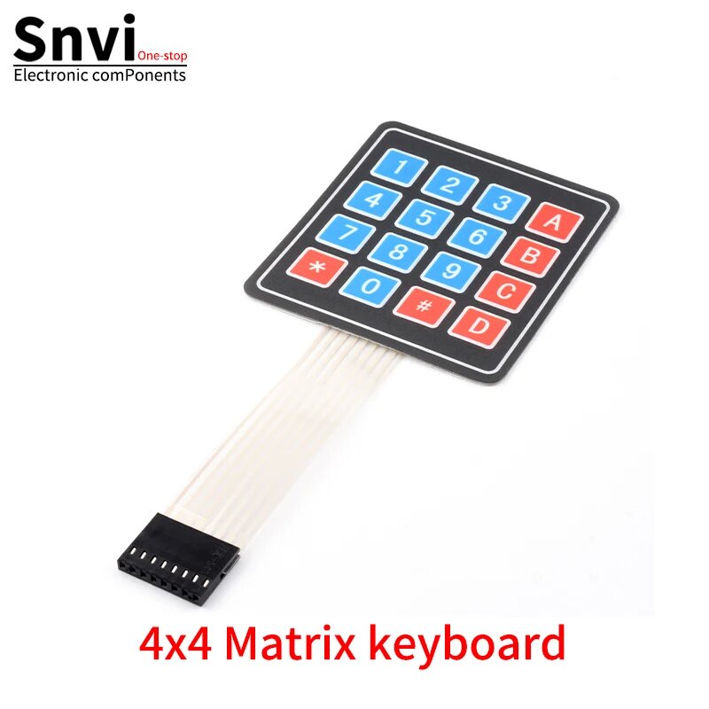 Мембранная клавиатура SNVI 4х4, 1х4, 3х4, 4х4, 4х5 4x4 Matrix keyboard