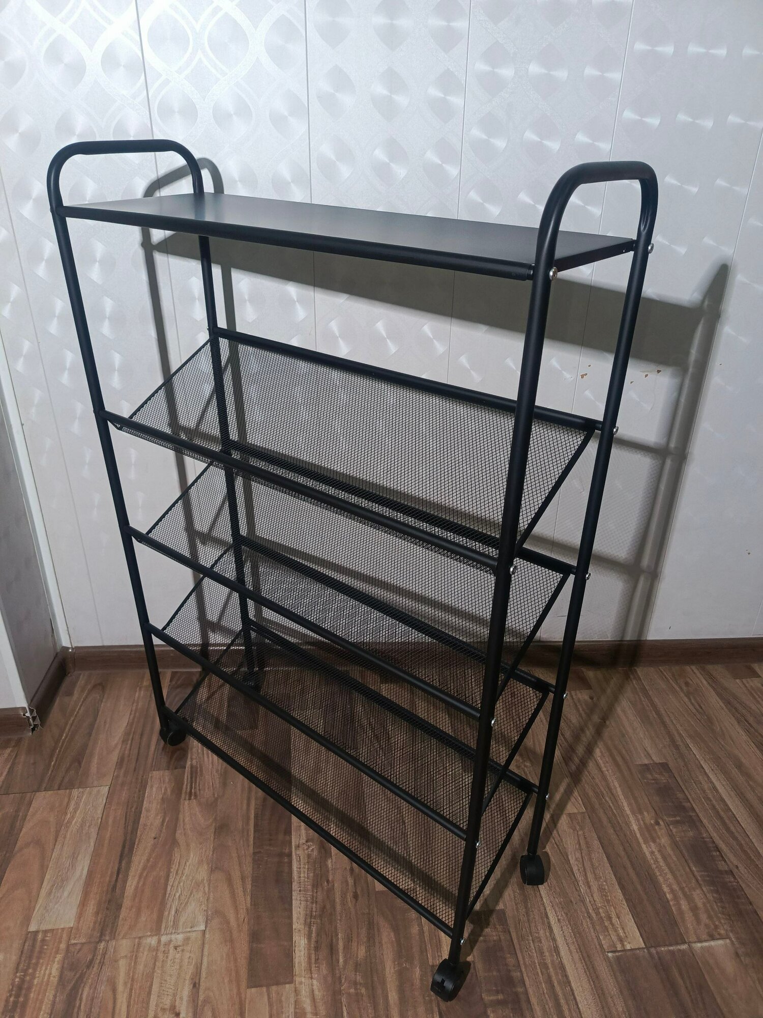 Обувница, напольное размещение, металл, модульная, 5 отделения для обуви