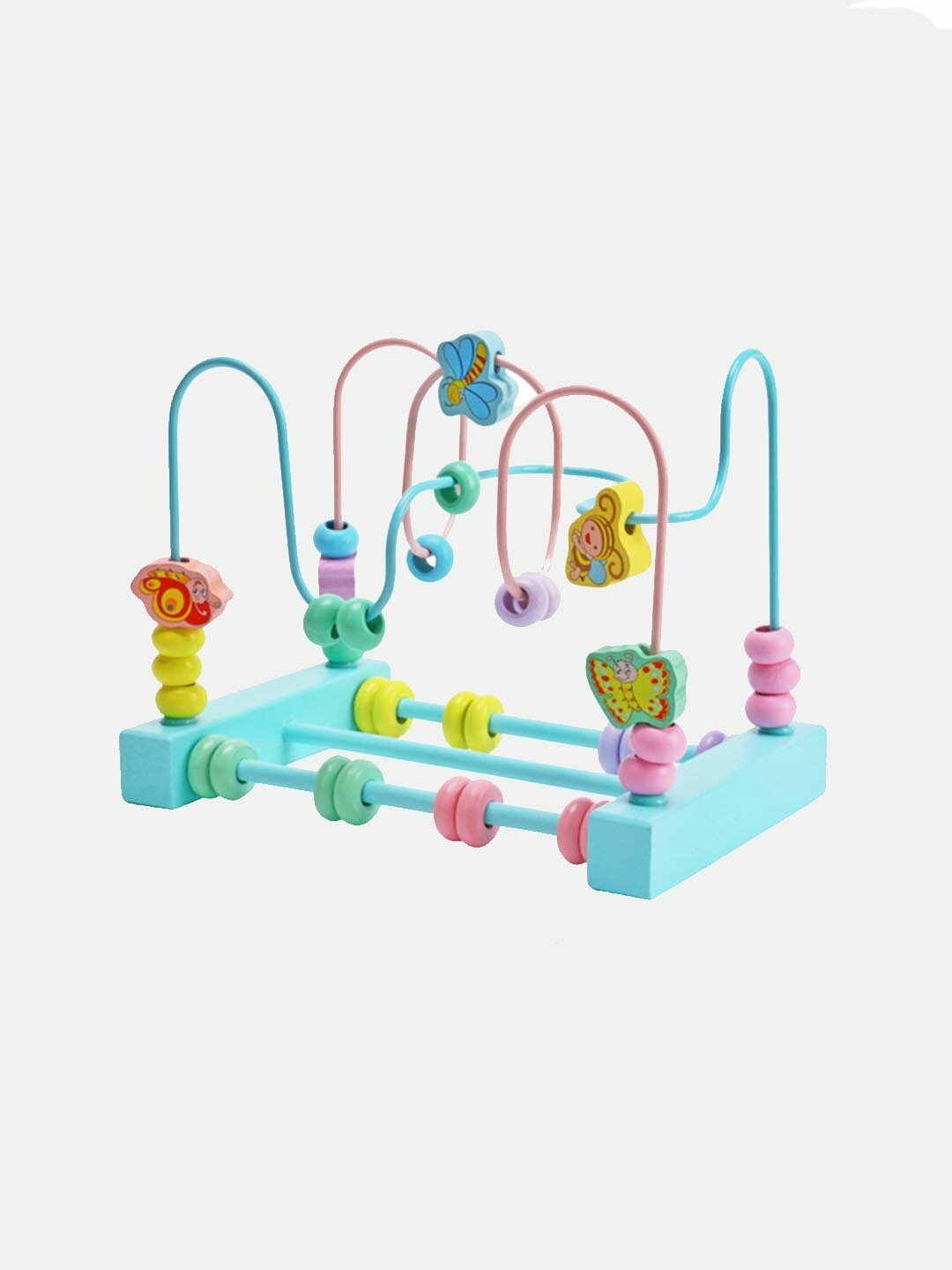 Деревянный конструктор Wooden Toys "Фрукты и животные", интерактивный, 3-7 лет