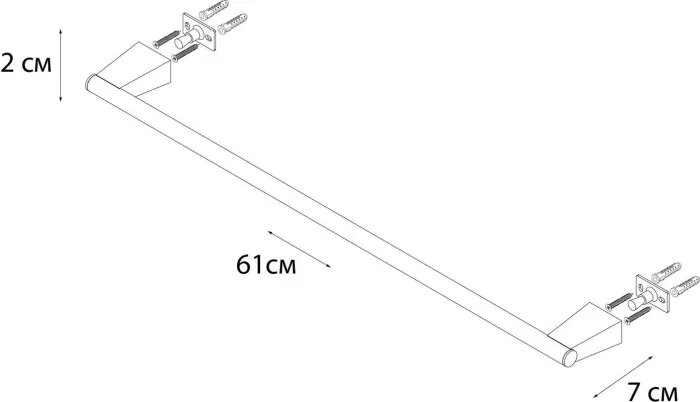 Полотенцедержатель Fixsen Trend Graphite FX-98001 черный графит